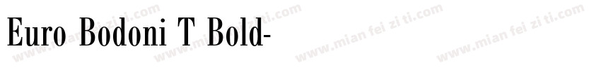 Euro Bodoni T Bold字体转换